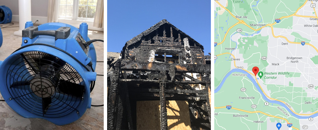 Water damage cleanup services in Addyston