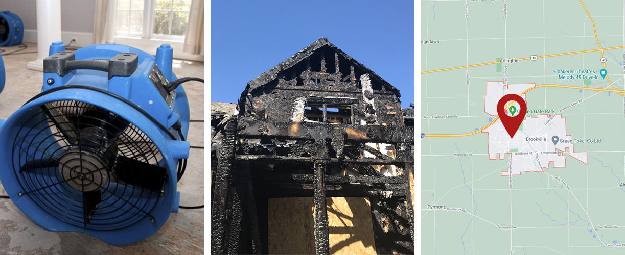 Water damage cleanup services in Brookville