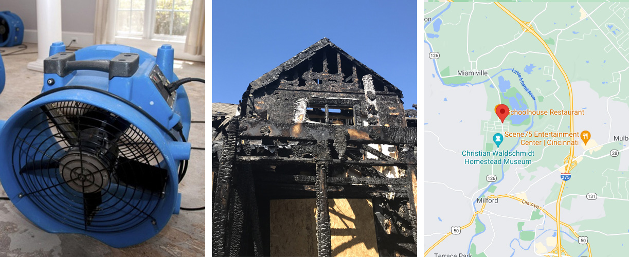 Water damage cleanup services in Camp Dennison