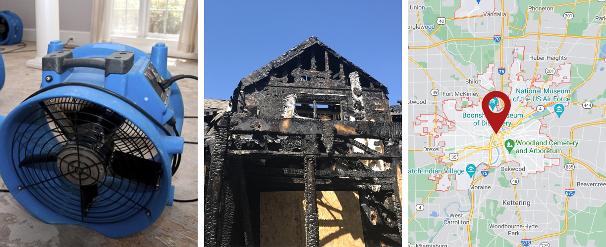 Water damage cleanup services in Dayton