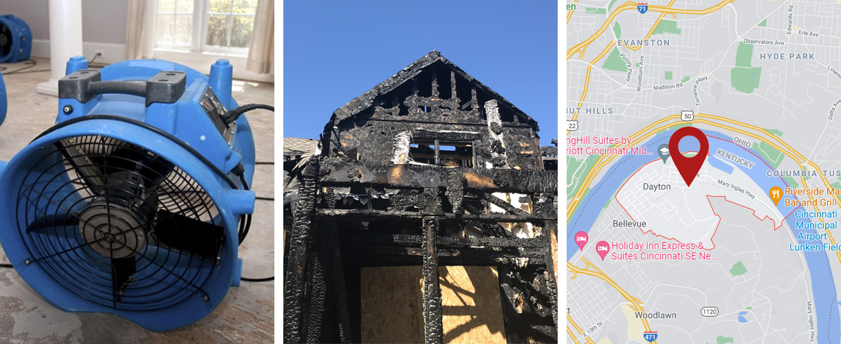 Water damage cleanup services in Dayton