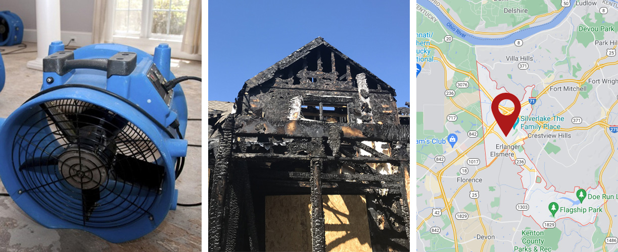 Water damage cleanup services in Erlanger