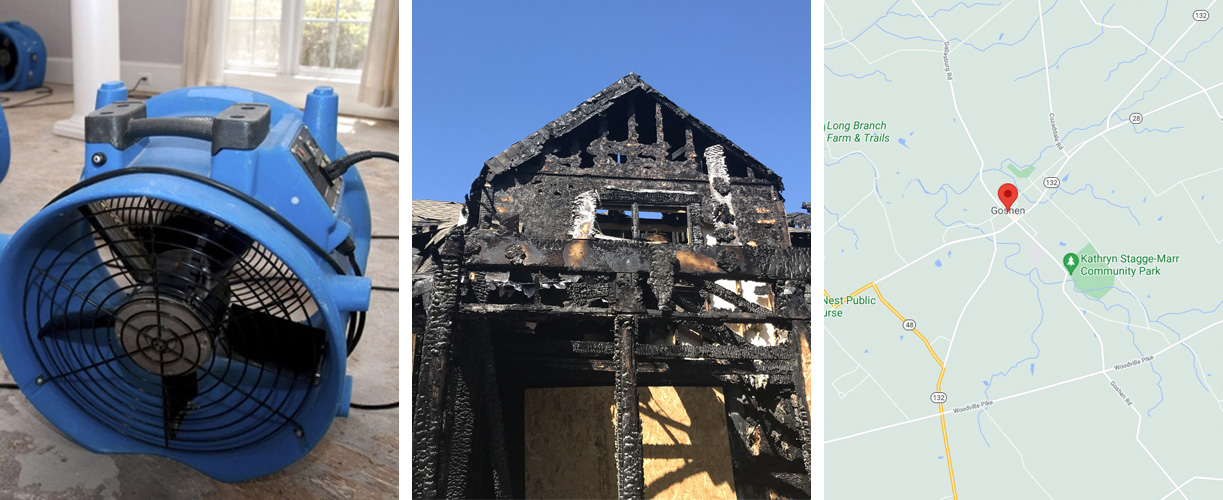 Water damage cleanup services in Goshen