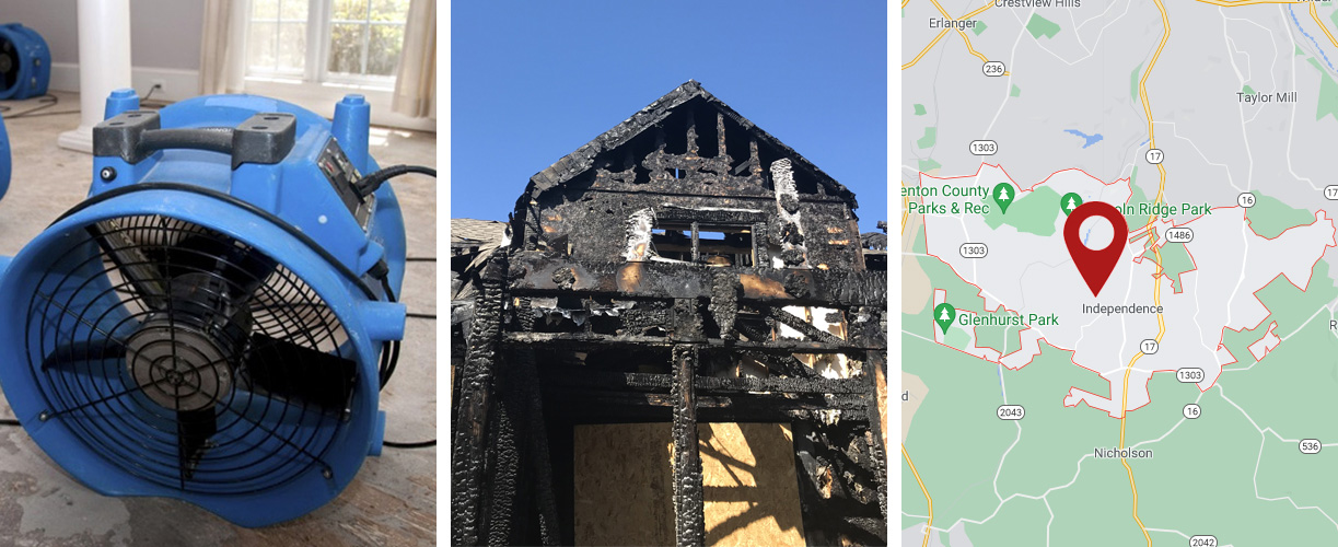 Water damage cleanup services in Independence