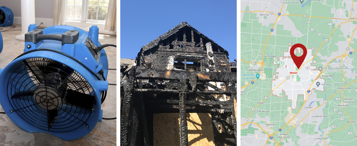 Water damage cleanup services in Mason