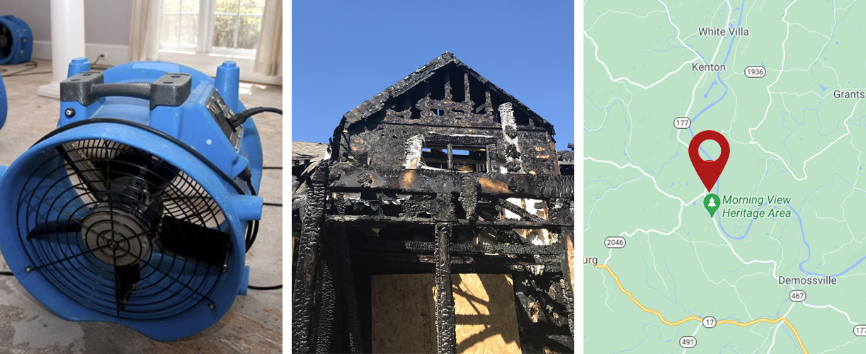 Water damage cleanup services in Morning View