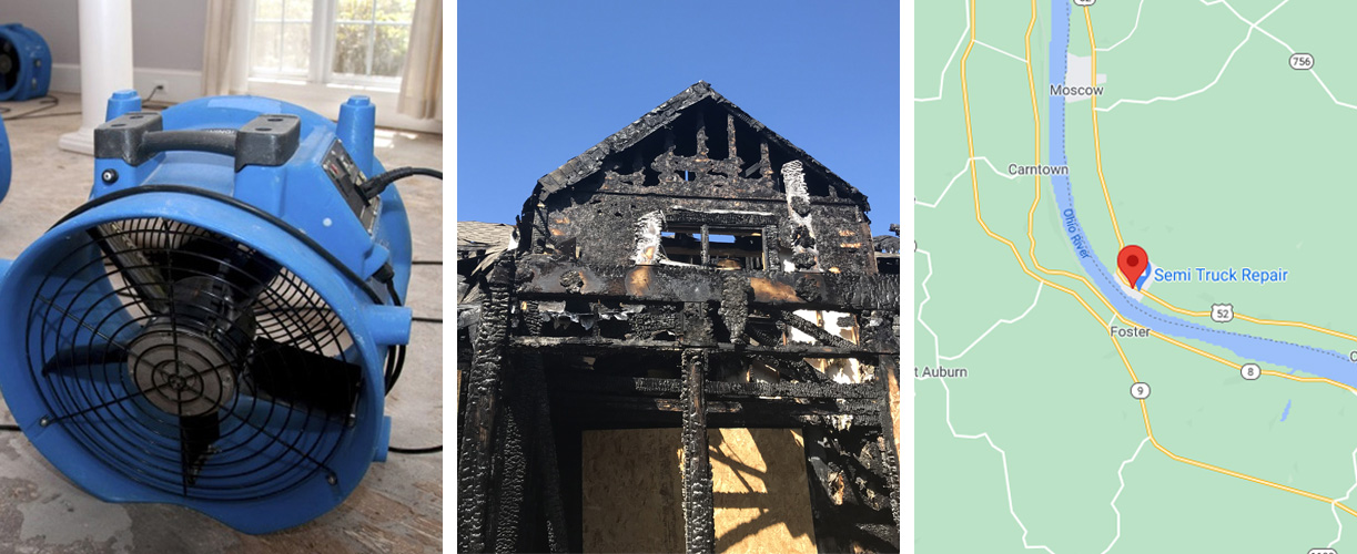 Water damage cleanup services in Neville