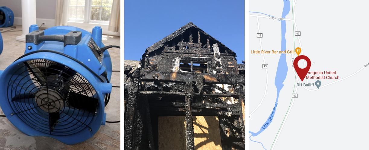 Water damage cleanup services in Oregonia