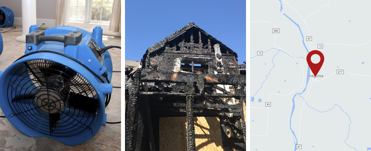 Water damage cleanup services in Oregonia