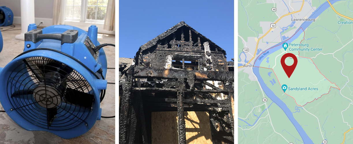 Water damage cleanup services in Petersburg