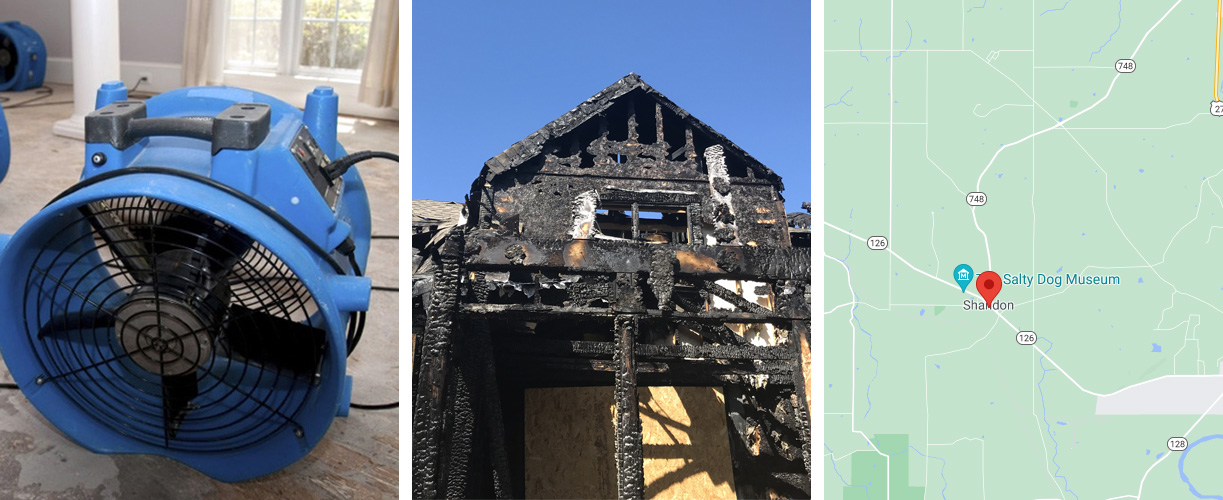 Water damage cleanup services in Shandon