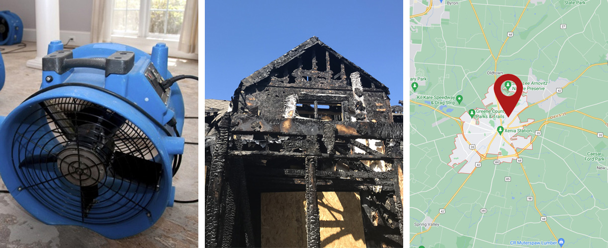 Water damage cleanup services in Xenia