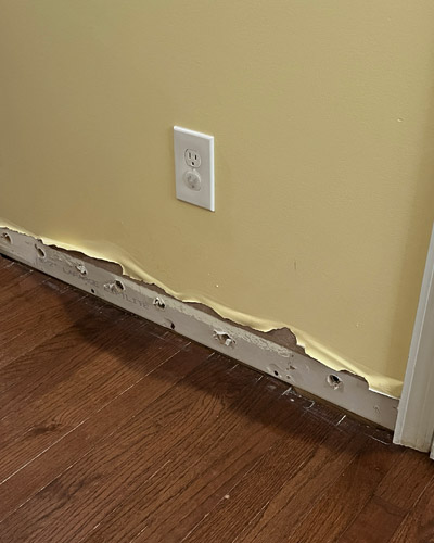 Wall damaged from water leak in Cincinnati