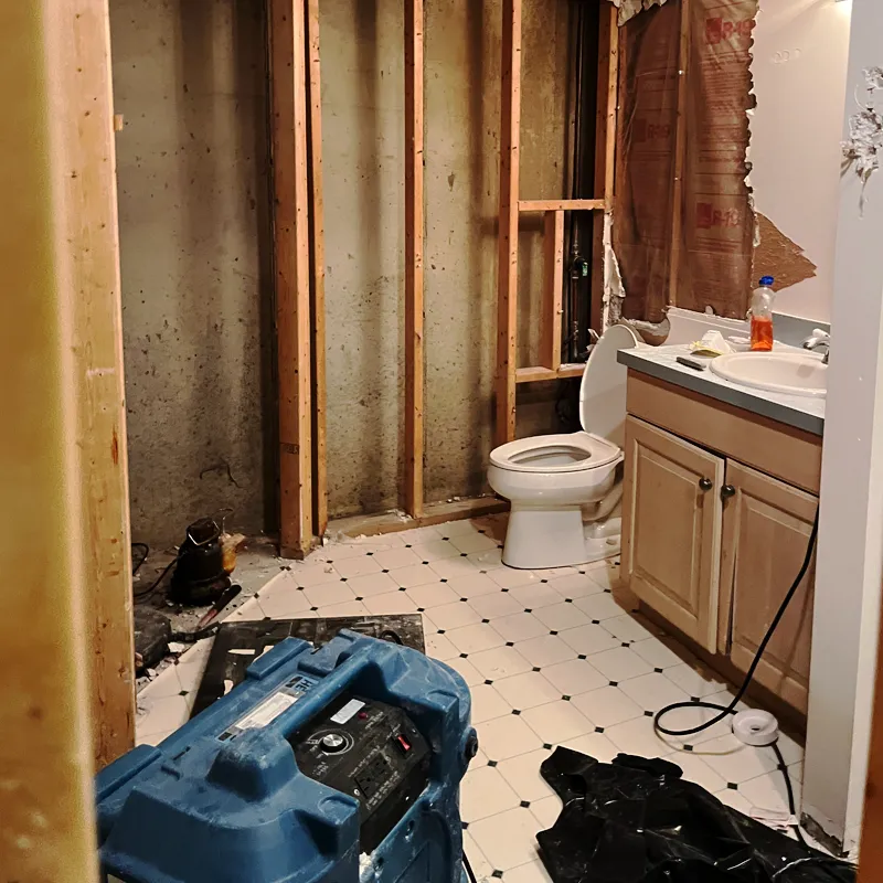 Bathroom water damage