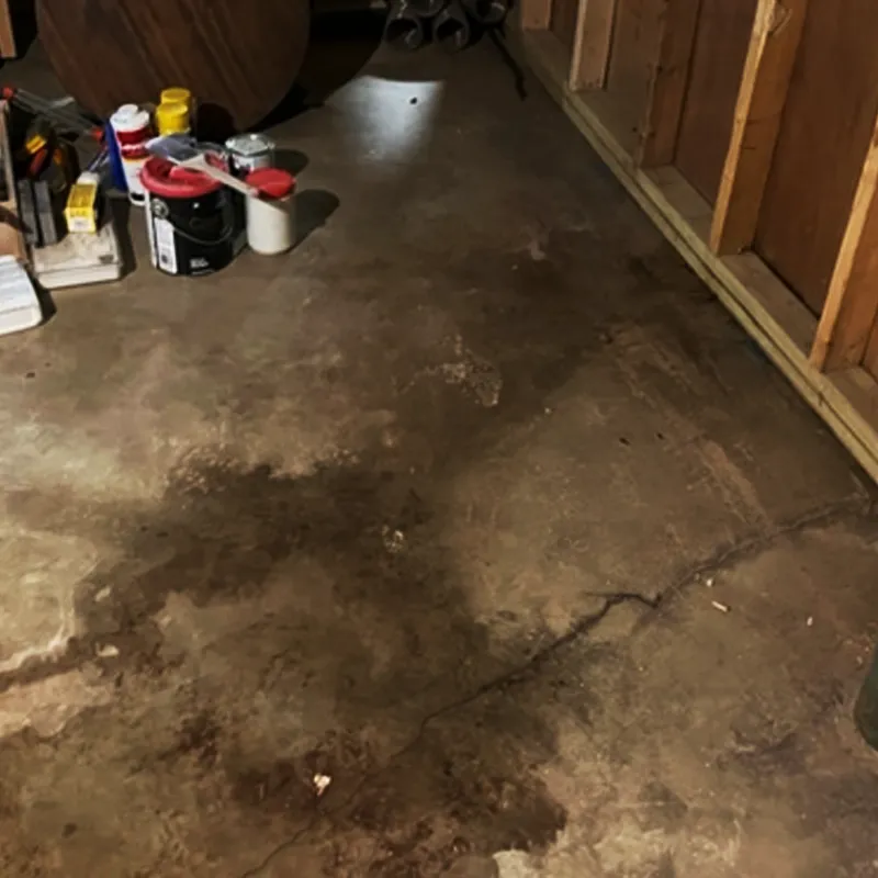 Water damage in basement